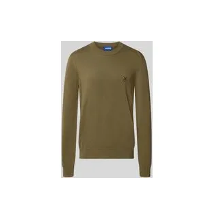 Regular Fit Pullover aus reiner Baumwolle Modell 'San Celio-C', Oliv, XXL