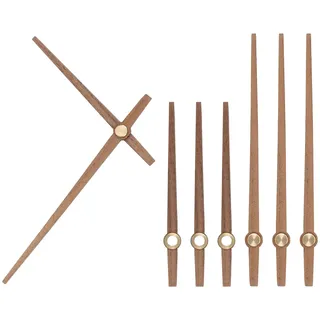 PATIKIL 4 Set Uhrzeiger für Wanduhr φ30cm, DIY Modern Lautlos Uhr Selber | Holzmaterial, Wanduhren Bauen Deko für Wohnzimmer Restaurant Büro - Form:E3