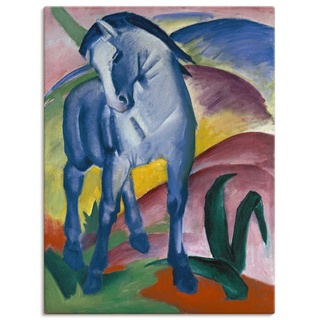 ARTland Leinwandbild Wandbild Bild auf Leinwand 60x80 cm Wanddeko Landschaften Berge Tiere Blaues Pferd 1911 Expressionismus Franz Marc T7UX