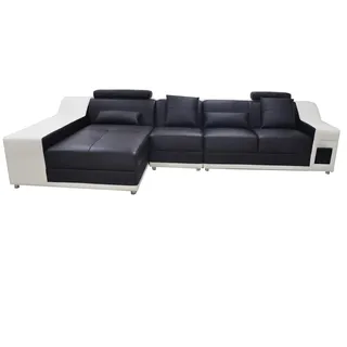 Ecke Leder Modern XXL Couch Wohnlandschaft Ledersofa Sofa mit USB,L-Form B2017B