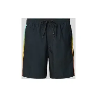 Badehose mit elastischem Bund, BLACK, L
