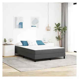 vidaXL Taschenfederkernmatratze Dunkelgrau 160 x 200 cm Mittelhart