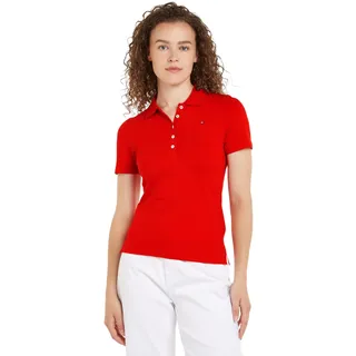 Tommy Hilfiger Damen Poloshirt Kurzarm 1985 Slim Pique Slim Fit - XXS