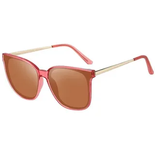 luxuskollektion Damen Polarisierte Sonnenbrille UV400 Vintage Runde Metall Rahmen