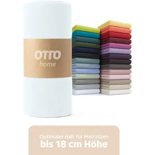 OTTO home Spannbettlaken Physalis Jersey 120 x 200 cm weiß
