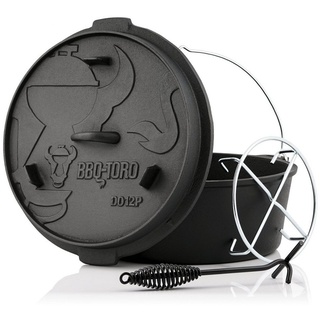 BBQ-Toro Grilltopf Dutch Oven DO12PX, 13,6 L Premium Gusseisen Kochtopf Gusstopf, Gusseisen (4-tlg) schwarz 13.60 l - Ø 34,5 cm x 13.00 cm