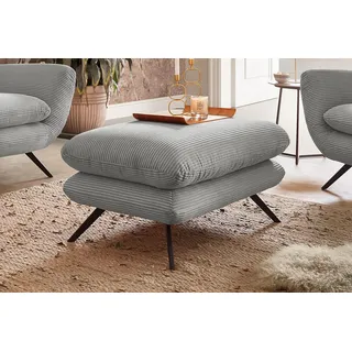 KAWOLA Hocker CHARME Cord 90 x 45 x 60 cm Grau