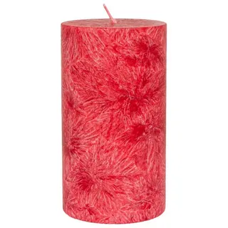 Kerzenfarm Hahn Stearin Stumpenkerze 9 cm rot