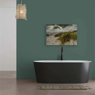 Bricoflor Leinwandbild Dünenlandschaft In 120 X 80 Cm Deko Wandbild Strand Meer Für Wohnzimmer Und Büro Ostsee Bild Maritim