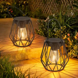 TaoFiaCo Solarlampen für Außen Hängend Stehend Outdoor, 2 Stück