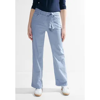 Comfort-fit-Jeans CECIL Gr. 32, Länge 30, blau (tranquil blouse blue) Damen Jeans Weite mit Kontrastnähten