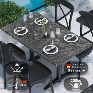 GGM Möbel Werzalit Gartentisch 120 x 70 x 75 cm Felsen