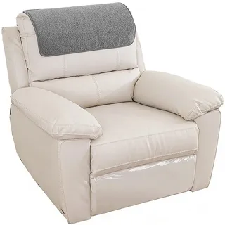 Bezug Für Liegesessel Kopfschutz Für Sofa Arm Cover, Kopfstützenschutz Sessel Für Ledersessel Gartenstühle Stuhl Couch Überzug Sesselbezüge Ohrensessel Relaxsessel(Grau,Short Headrest 1-Piece)