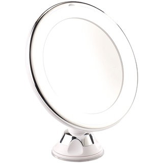 Rasier- & Kosmetikspiegel, Ø 17,5 cm, 5-fach, 25 LEDs, 360°-Saugnapf