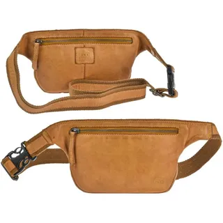 Bear Design Bauchtasche "Elina" Cow Lavato Leder 24x15cm, Hüfttasche, Gürteltasche, für Damen und Herren, gelb gelb