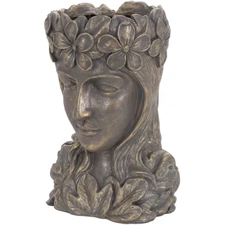 ML-Design Frauenkopf Figur 21 x 16 x 32 cm Bronze