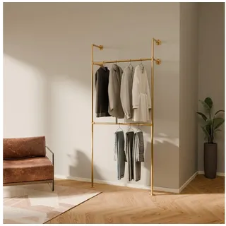 PAMO Garderobenständer KIM DOUBLE 105 x 222 x 32 cm Gold