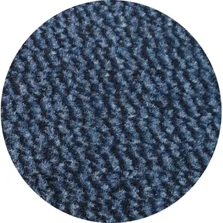 MERTEX runde Schmutzfangmatte mit Kettelkante in schwarz Ø 115 cm in Bern blau