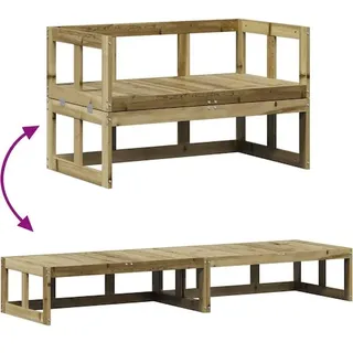 vidaXL 2-in-1 Gartensofa Verlängerbar Imprägniertes