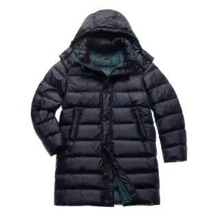 Blauer für Herren. 25WBLUK03147 Marineblaue Daunenjacke (M), Lässig, Polyamid