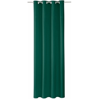 Vorhang TOM TAILOR "Dove" Gardinen Gr. 245 cm, Ösen, 140 cm, grün (flaschengrün) Gardinen nach Räumen Gardine blickdicht