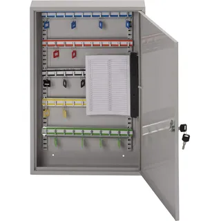 Sterling KC50H Schlüsselschrank, eintürig, mit 50 Haken, Grau