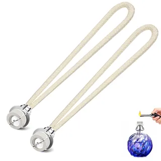 Valyrane 2er Set Duftlampen Dochte für Lampe Berger – Katalytischer Brenner Ersatzdocht (16 cm, Silber), Perfekt für Aromatherapie & Luftverbesserung, Ersatzbrenner Zubehör für Duftöl Lampen