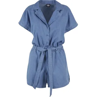 URBAN CLASSICS Ladies Light Denim Resort Jumpsuit - blau