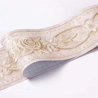 TGDGFKIAS Die Wandgrenze der Wand, Dekorative Bordüre for die Decke zu Hause for Badezimmer, Wohnzimmer, Küche(Rose Gold)