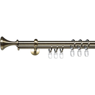Gardinenstange »Esp Kegel«, 2 läufig-läufig, Fixmaß, 2-läufig im Fixmaß Ø 16 mm, Gardinenstangen, 77619705-2 schwarz