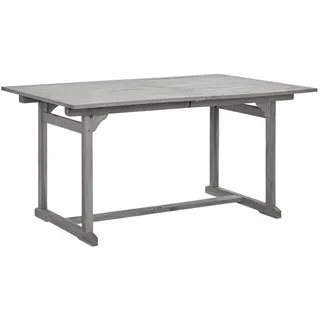 vidaXL Garten-Esstisch (150-200)x100x75 cm Massivholz Akazie/Grau