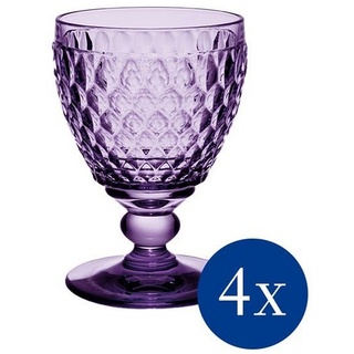 Villeroy & Boch Weißweinglas Boston Lavender Weißweinglas, 125 ml, 4 Stück, Glas lila