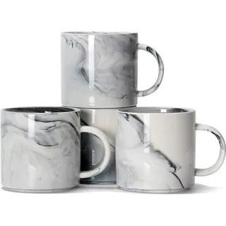 Famanu Kaffeetassen Set – 4-teilig – mit einzigartigem Marmor-Muster