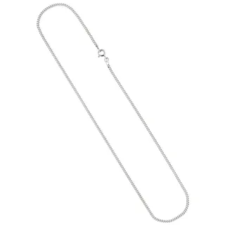 Goldkette JOBO, weiß (weißgold 333), Halsketten, Damen, Weißgold 333, L: 42, Goldkette, Panzerkette 333 Weißgold 42 cm 2,1 mm