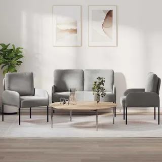 Vidaxl Sofagarnituren 3 Pcs Hellgrau 115 X 56 X 80 Cm Sperrholz