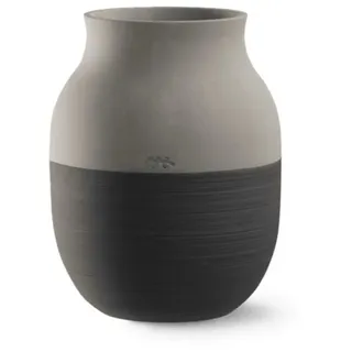 Kähler Omaggio Circulare Vase 20 cm, anthrazitfarbig