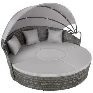Tectake Sonneninsel Rattan grau