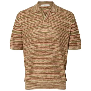 SELECTED HOMME Poloshirt SLHMUSE SS STRUCTURE RELAXED OPEN P L (52)