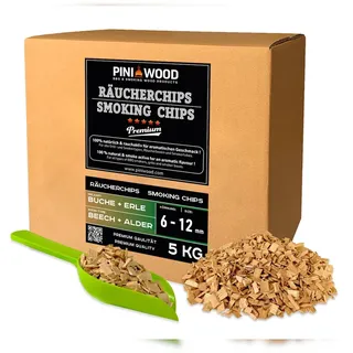 PINI Räucherchips 5 kg Buche Erle Mix 6-12 mm
