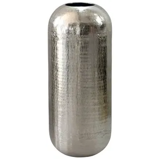 Wohnling Bodenvase WL7.462 Vase 75 cm Aluminium Silber Blumenvase XXL Wohndeko Groß (Elegantes Wohnaccessoire für stilvolle Räume), Große Vase mit moderner Ausstrahlung silberfarben