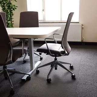 Floortex Bodenschutzmatte | Bürostuhlunterlage ultimat | 150 x 150 cm | aus Original Polycarbonat | transparent | quadratisch | TÜV Zertifiziert | für alle Arten von Teppichböden