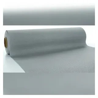 Mank Tischläufer aus Airlaid - SILBER, 40 cm x 24 m, 1 Stück - Tischtuch Tischband Tischwäsche Tischdeckenrolle