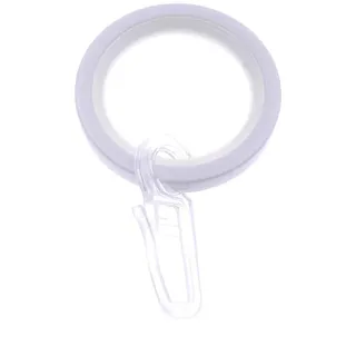 DécoProfi 10x Gardinenringe Vorhangringe mit Haken Weiß Ø 30mm I Ringe für Gardinenstangen Ø 20mm I Geeignet für Vorhang-Gardinenstange