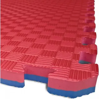 TATAMI PUZZLE Matte - Zweifarbig - 100x100x2,6 cm blau-rot