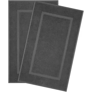 hammetex Duschvorleger Hotelmatte Grau 51 x 86 cm