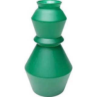 Kare Design Vase Gina, Grün, 30cm (H), Blumenvase für Pampasgras, Glasvase, Deko für Wohnzimmer, Esstisch, Regal, Flur, Recyceltes Glas