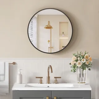 Songmics Runder Wandspiegel 61 x 61 cm