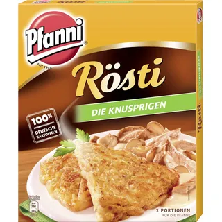 Pfanni Rösti Kartoffelfertiggericht Die Knusprigen aus nachhaltigem Anbau, 1 x 400 g (Packung mit 10)
