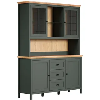 trendteam Buffetschrank Stanton 146 x 198 x 45 cm Tannengrün