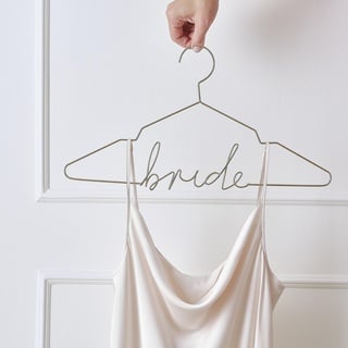 Ginger Ray Gold Metal 'Bride' Clothes Hanger for Wedding Dress 44.5cm